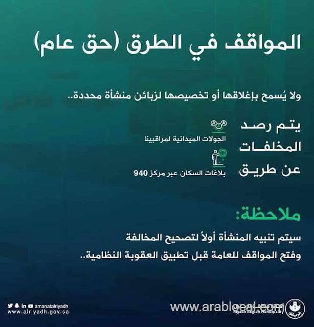 an-important-warning-from-riyadh-municipality-regarding-public-parking-saudi