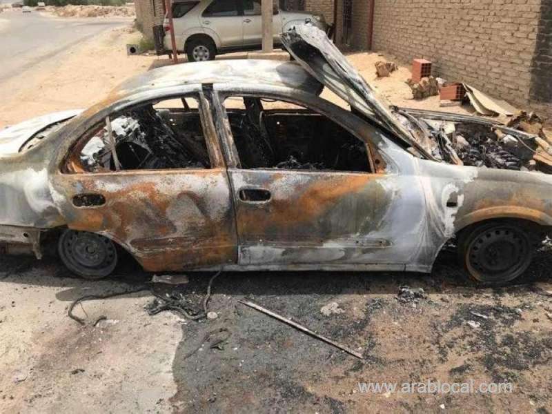 makkah-police-arrest-two-people-for-setting-a-woman’s-car-on-fire-saudi