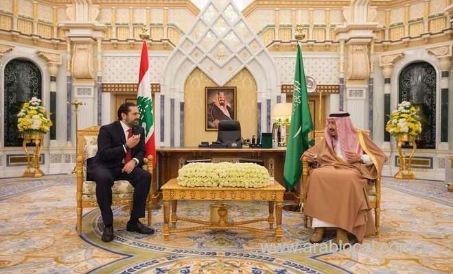 king-salman-meets-lebanon's-pm-saudi
