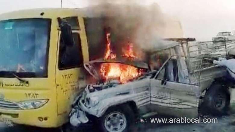 four-students-injured-after-their-school-bus-collided-with-a-vehicle-saudi