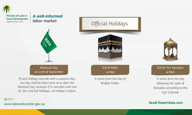 Holidays  and Leaves of Employees in Saudi Arabia