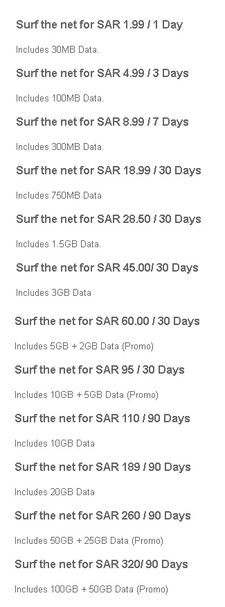 fendi Mobile Prepaid iinternet packages