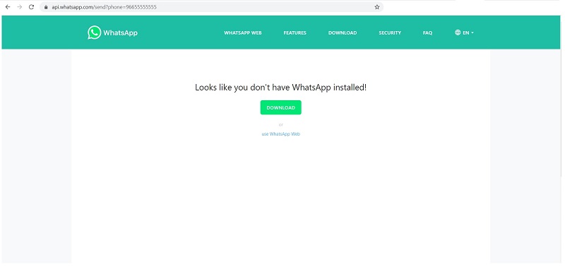 Step 2 - How To Send Whatsapp Message Without Saving Contact