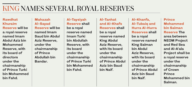 King Salman aims to preserve natural environment and wildlife in Saudi Arabia